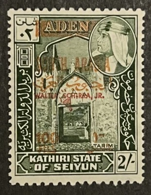 Travelstamps: 1966 Aden Stamps Astronaut Walter Schirra, Jr. OP 100f/2s MNH OG - Image 1 of 4