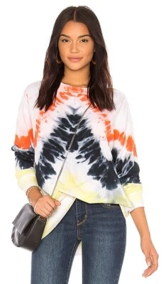 Sudadera Wildfox Couture NUEVA CON ETIQUETAS M Tye Dye Burst Revolve Amarilla De Gran Tamaño Foto 1 de 4