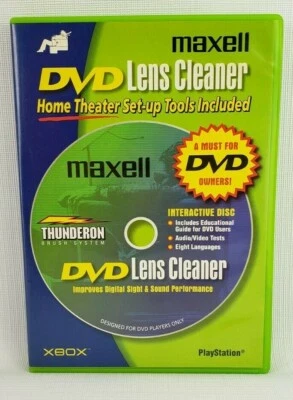 Maxell DVD Limpiador de Lentes Láser Thunderon Sistema de Cepillo XBOX PLAYSTATION Foto 1 de 4