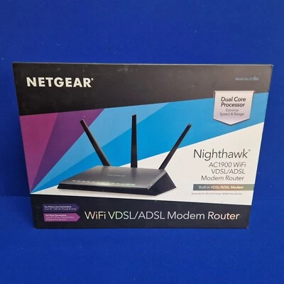 NETGEAR D7000-200UKS Nighthawk AC1900 Wifi VDSL/ADSL Modem Router - Image 1 of 4