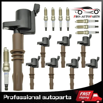 8X Ignition Coils and 8X Iridium Spark Plugs For Ford F150 4.6L 5.4L DG521 FD509 - Image 1 of 4