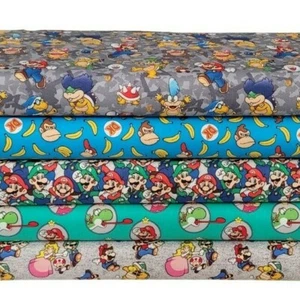 Nintendo Mario Luigi Donkey Kong -PICK PRINT- Cotton Fabric by the 1/4 Yard - Picture 1 of 6