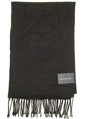 $70 John Ashford Men'S Solid Black Unisex Acrylic Winter Shawl Muffler Scarf - Image 1 of 2