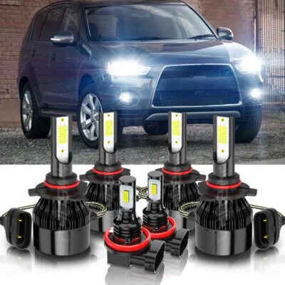 Комбинированные светодиодные противотуманные фары дальнего и низкого уровня для Mitsubishi Outlander 2007-2013 годов выпуска - Изображение 1 из 4