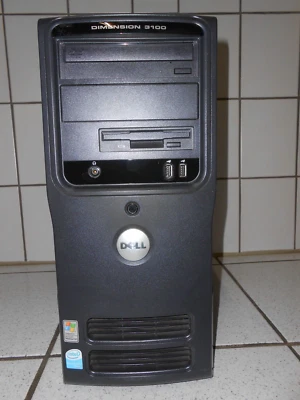 Dell Dimension 3100 Windows XP Office Paket WLAN Diskettenlaufwerk CD-ROM - Bild 1 von 4