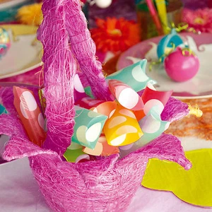 Osterkorb 'Blume' pink Blumenkorb Ostern Dekoration Geschenke Osterdeko - Bild 1 von 2