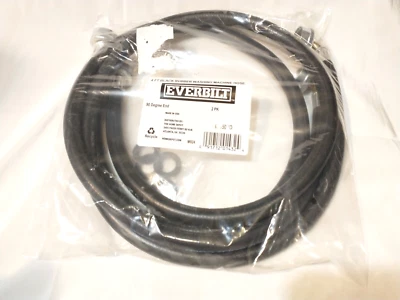 Manguera de lavadora de extremo de 90 grados Everbilt de 4 pies (2 paquetes) con conector de goma negra Foto 1 de 4