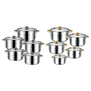 Set di pentole per casseruola da 5 pezzi, set di pentole pratico per pasta, - Foto 1 di 11