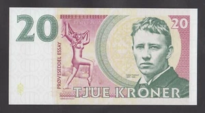 NORWAY 20 coronas 2016 UNC ESPÉCIMEN ENSAYO edición privada 000543 mujer desnuda - Imagen 1 de 2