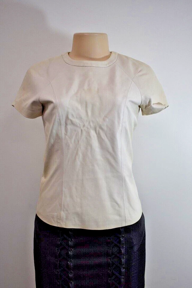 Alexander Wang Beige Leather Top Size Small On Sale - Image 1 of 4