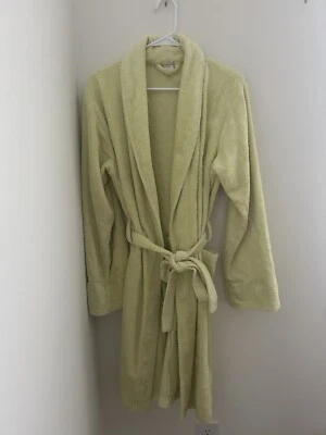 Garnet Hill халат женщин средний желтый длинные карманы *см. фото * - Изображение 1 из 4