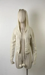 MAX MARA Beige Wool Angora Open Virgin Cardigan Sweater Size M - Picture 1 of 18