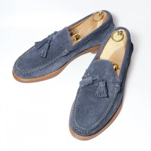 RANCOURT & Co. Tassel Loafers US9.5 D Navy Suede Moccasin Box & Bags Shoe Horn - Bild 1 von 18