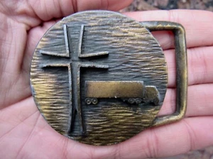 Camioneros de colección para hebilla de cinturón de Cristo semi-cruz camión cristiano raro en muy buen estado+ - Imagen 1 de 4