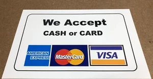 We accept credit cards sign Contactless Mastercard Visa PayPal Payment card - Picture 1 of 48