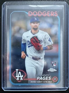 Andy Pages Rookie Debut Card - 2024 Topps Chrome Baseball Update Series - Picture 1 of 2