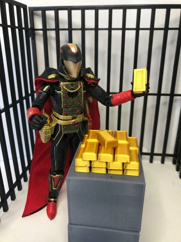 Gi joe cobra 3d printed for cobra commander,destro,serpentor  50 gold bar bundle Cover