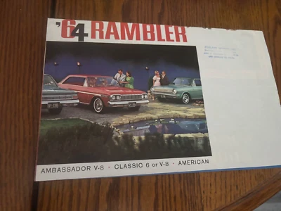 1964 AMC American Motors Rambler Sales Brochure Booklet Catalog Large - Image 1 of 4
