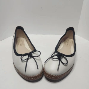 Cole Haan Womens White Black Cloudfeel All Day Ballet Flats Size 5B - Picture 1 of 10