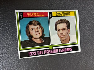 1974 Topps Passing Leaders Roger Staubach Ken Stabler #329 HOF (B) - Bild 1 von 2