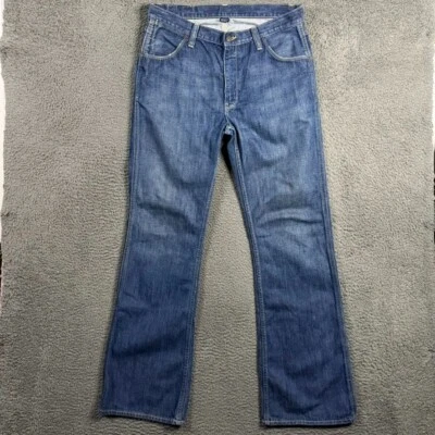 Pantalones de mezclilla Polo Ralph Lauren para hombre 34x34 azul corte bota lavado oscuro vaquero occidental Foto 1 de 4