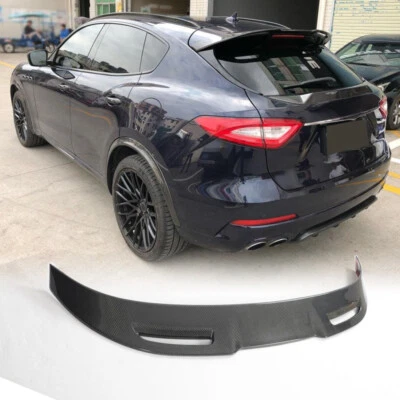 Alerón de techo trasero de fibra de carbono para Maserati Levante 2016-20 labio de ala de ventana superior - Imagen 1 de 4