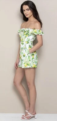 NUEVO Traje de Juego Forever New Talla 14 Nuevo con Etiquetas Precioso Estampado de Limón Bolsillos Foto 1 de 4