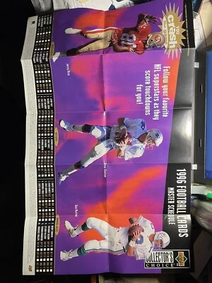 1996 Upper Deck Collectors Choice Football Cards Master Schedule Poster  - Image 1 of 4