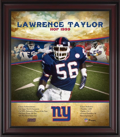Lawrence Taylor New York Giants Framed 15x17 Hall of Fame Career Profile Cover