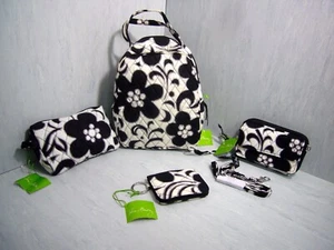 4 VERA BRADLEY Night and Day NWT Lunch Bunch Cosmetic Double ID Crossbody - Picture 1 of 8