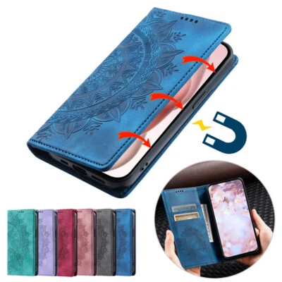Leather Wallet Case for Samsung A12/A22/A32/A44/A55/A72 Magnetic Card Flip Cover - Image 1 of 4