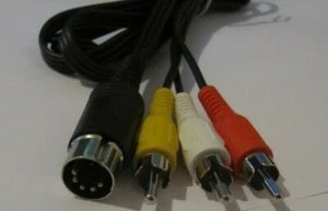 Cable AV LCA CVBS Audio C64 +HUM FILTER Commodore for DIN5 + DIN8 Universal - Picture 1 of 3