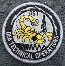 DEA OST TECHNICAL OPERATIONS POLICE PATCH FEDERAL DRUG ENFORCEMENT AGENCY RARE