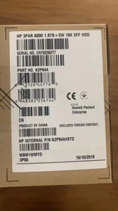HP 1.8TB SAS 10K 12Gb/s K2P94A  810760-001 3PAR StoreServ 8000 SFF HDD - Picture 1 of 6
