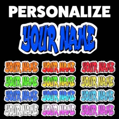 Custom Personalized Vinyl Graffiti Name Decal Sticker Car BLUE or YOUR CHOICE - Image 1 of 4