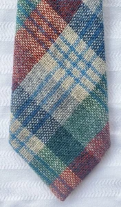 Corbata tejida a mano rara Afonwen Woollen Mill Gales 100 % lana galesa - Imagen 1 de 3