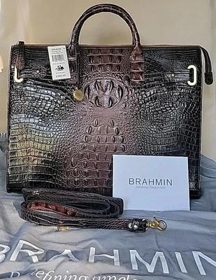 BOLSO DE NEGOCIOS BRAHMIN CACAO MELBOURNE J76151CO NUEVO 16" Foto 1 de 4