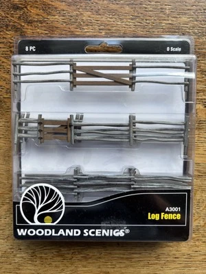 A3001 Woodland Scenics -  O Scale - Log Fence, NEW UNOPENED - Image 1 of 2