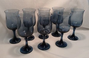 Libbey Tulpe Altrosa Gläser 6 1/2" Weinglas oder Wasserkelche 8er Set EUC - Bild 1 von 6