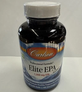 Carlson Laboratories Elite 1000 mg EPA GEMS 60 Softgel New - Picture 1 of 3