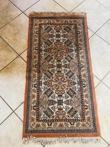 SARAY SOYLU YUN HALI Oriental Carpet Rug Orange Rust Brown Tones 60" x 30" - Picture 1 of 14