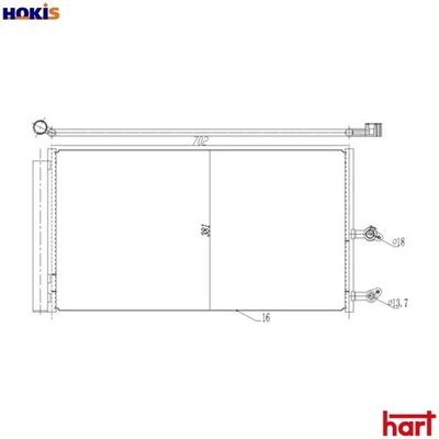 CONDENSER AIR CONDITIONING 623 861 FOR VOLVO B4204T35/4204T34/4204T23 2.0L 4cyl - Image 1 of 4