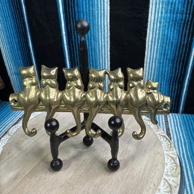 Ganchos de cola para colgar llaves de latón para gatos y gatitos Foto 1 de 4