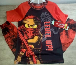 LEGO Ninjago Niño KAI Minifigura Ninja Rojo 2 Piezas Pantalones PJ Pijama Conjunto Talla 8 Nuevo con Etiquetas - Imagen 1 de 8