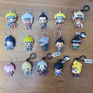 Monogram Naruto Shippuden 3D Figural Bag Clip Keychains Series Lot Of 15 Mixed - Picture 1 of 11