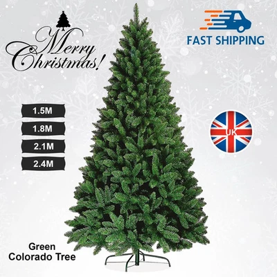 Christmas Tree with Stand Bushy Artificial Xmas Tree Home Decor 4ft 5ft 6ft 7ft - Image 1 of 4