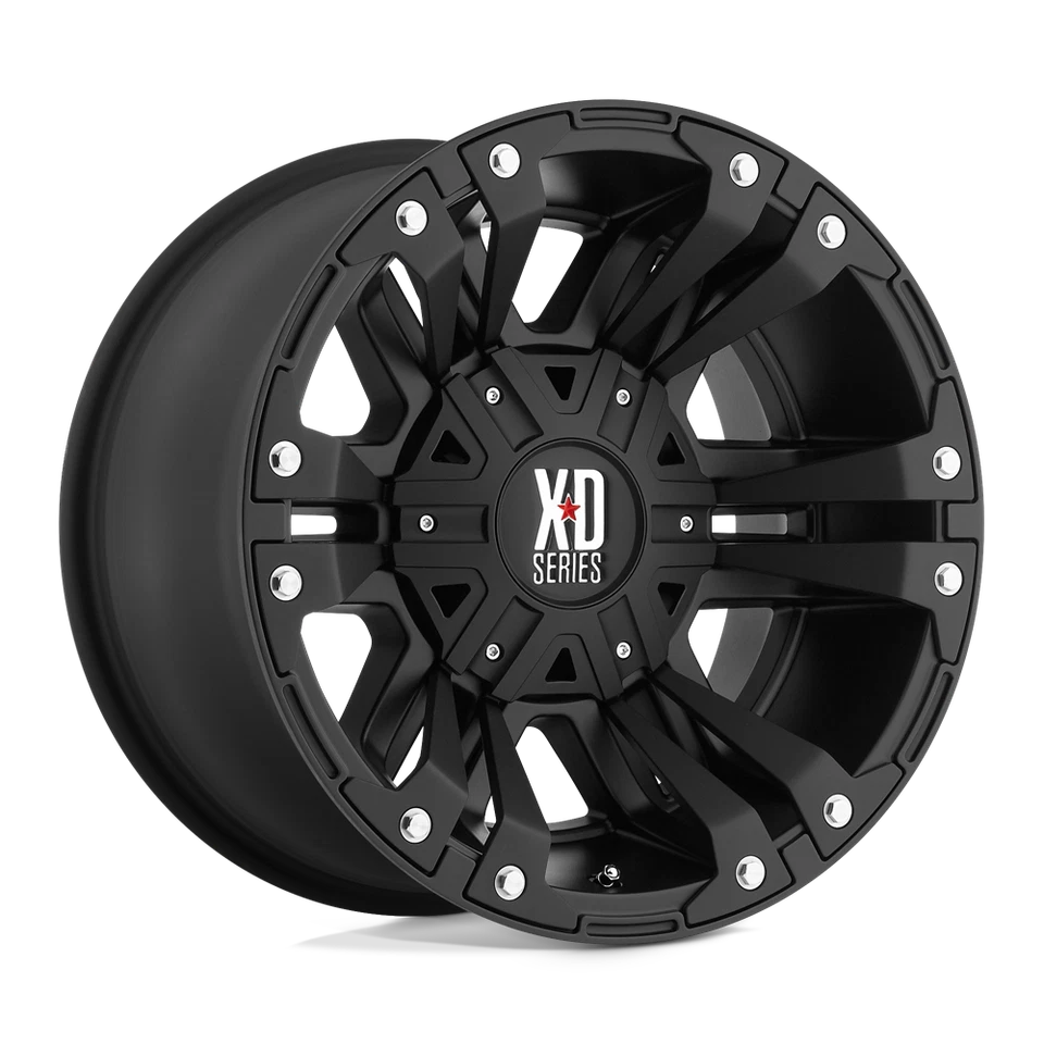 20x10 XD XD822 MONSTER II Matte Black Wheel 8x180 (-24mm) - Image 1 of 4