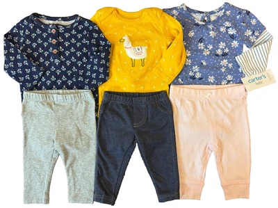 Bebé Niña 3 Meses Trajes Leggings Pantalones Camisas Manga Larga Ropa Lote Llama Foto 1 de 4