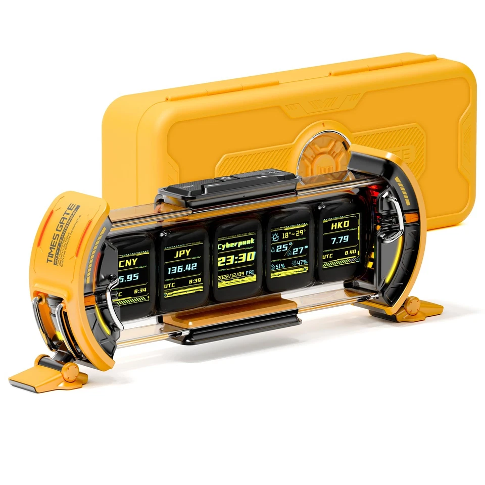 Times Gate - Cyberpunk Gaming Setup Digital Clock with Smart APP Control, WiF... - Image 1 of 4
