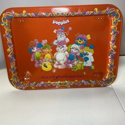 Bandeja TV Popples 1980 vintage labio golpeando buen tiempo! Línea de juguetes de peluche Foto 1 de 4